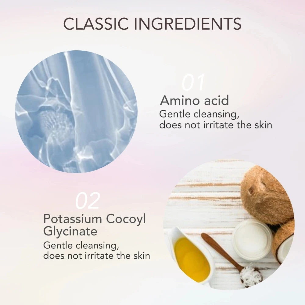 AILKE Whitening Kojic Acid Facial Cleanser, with Amino Acid, Anti-Aging, Wrinkles, Moisturizing, Smooth Skin, For All Skin Types