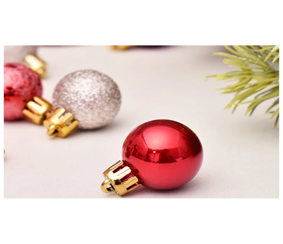 Christmas Balls Ornaments 99pcs/3cm XMAS Navidad Christmas Tree Pendant Balls Christmas Tree Gift Balls For Christmas Decortion