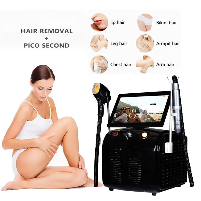 808 Diode Laser Hair Removal Machine: 2025 4-Wave, Painless, Permanent, Portable 4000W Device -  Soprano Titanium.