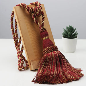 2Pcs Tassels Curtain Tieback Home Decoration Curtains Holder Buckle Rope Gold Hanging Balls Decor Living room Accessories