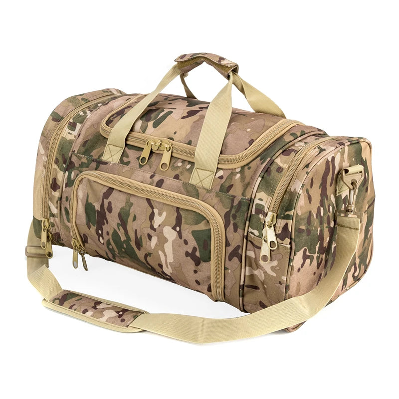Military Tactical Travel Bag Men Outdoor Handbag Sports Luggage Bags Weekend Gym Hiking Trekking Bag with Shoes Compartment - You Offer