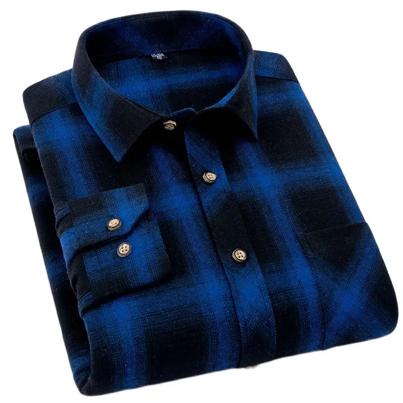 High Quality Soft Comfortable Casual Shirts Men Autumn Spring Long Sleeve Fashion Flannel Plaid Male Camisas Christmas Men Shirt