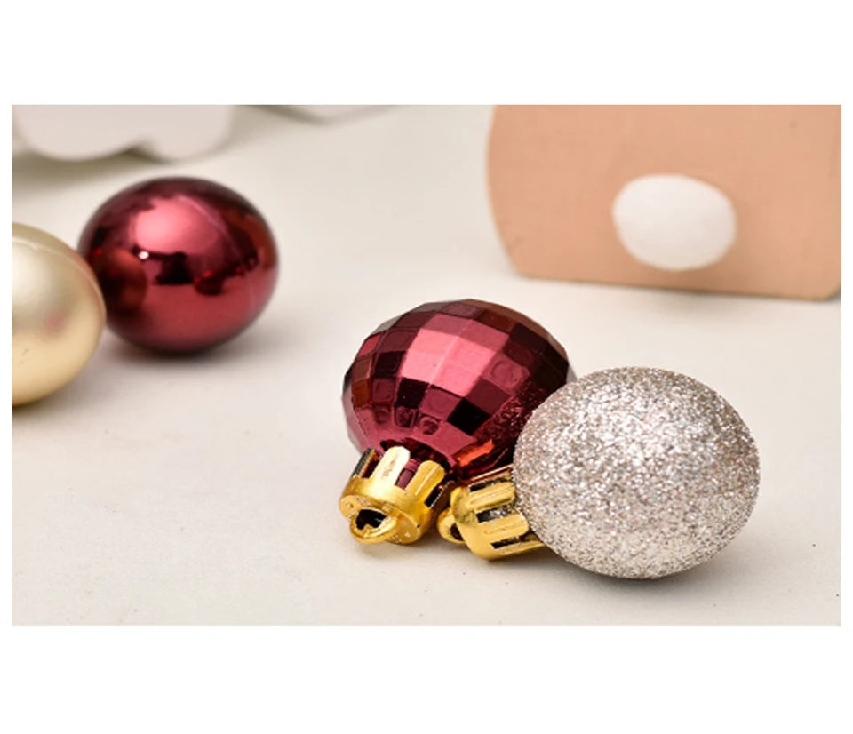 Christmas Balls Ornaments 99pcs/3cm XMAS Navidad Christmas Tree Pendant Balls Christmas Tree Gift Balls For Christmas Decortion