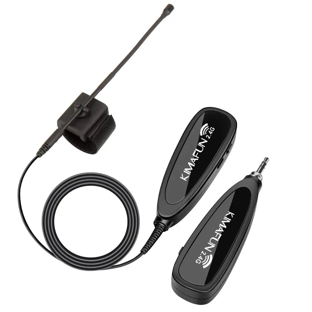 KIMAFUN 2.4G Mini Wireless Flute Microphone Omnidirectional Condenser Instrument Microphone for Flute Musicians