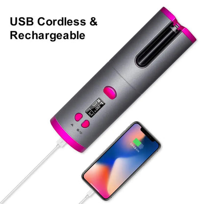 CORDLESS PORTABLE AUTOMATIC HAIR CURLER - You Offer