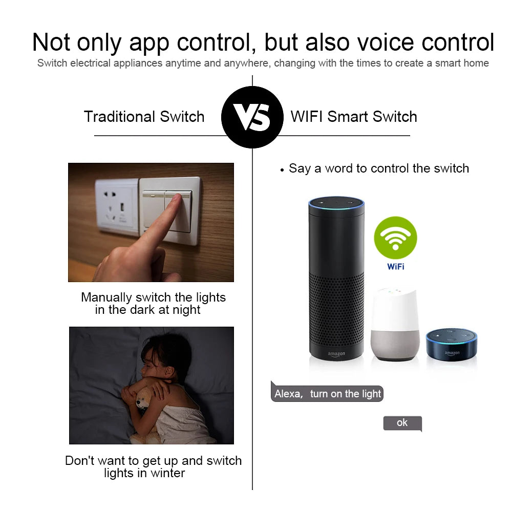 4CH Tuya Smart Life Wireless Wifi Switch Module WI FI APP Remote Control DC 12V 24V AC 220V RF Receiver 10A Smart Relay Alexa