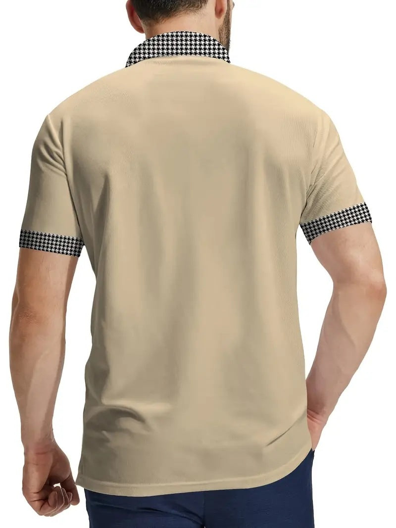 Cross-border summer fast-selling Amazon men's short-sleeved POLO shirts button-down color men's sports POLO shirts