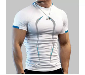 Men Fitness Training Quick Drying Clothes Fashion Short Sleeve