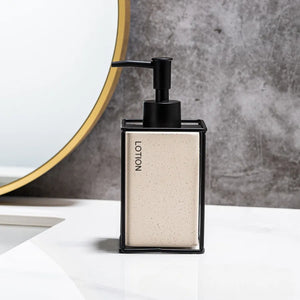 330ml Bathroom Soap 2pcs Ceramics Dispensers Refillable Holder Portable Travel Dispenser Liquid Soap Dispenser Bath Pump Bottle