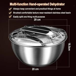 Salad Spinner Electric/Manual Vegetable Dehydrator Multifunction Food Fruit Dryer Quick Drying Drain Basket Kitchen Accessories