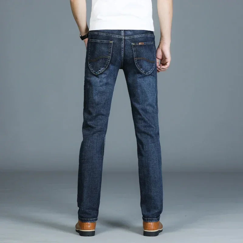 Mens High Quality Jeans Fashion Straight Denim Pants Men Classic Casual Jeans Male Plus Size Denim Trousers Ripped Jeans 28-40 - You Offer