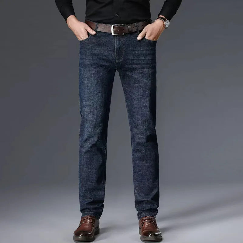 New Men's Lightweight Elastic Slim Fit Pants Are Comfortable, Soft, Fashionable, Straight Leg Casual Denim Pants for Men - You Offer