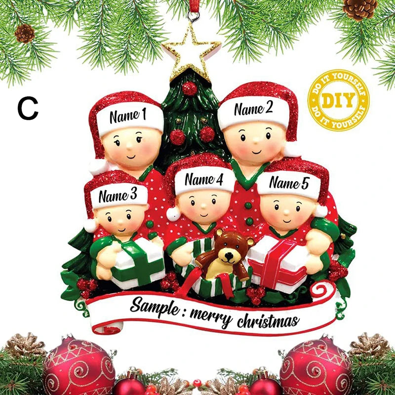 Christmas Pendant DIY Personal Family Christmas Decorations For Home 2023 Navidad Christmas Tree Hanging Ornament New Year 2024