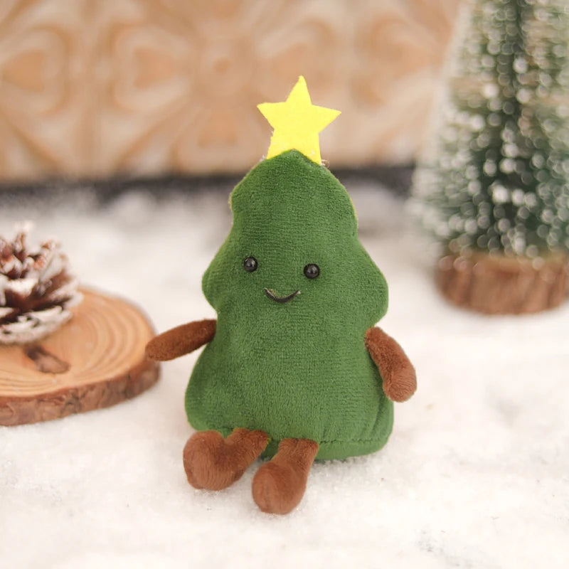 Christmas New Year Decoration Cute Plush Avocado Pendant Xmas Tree Doll Home Party Festival Living Room Desktop Ornaments