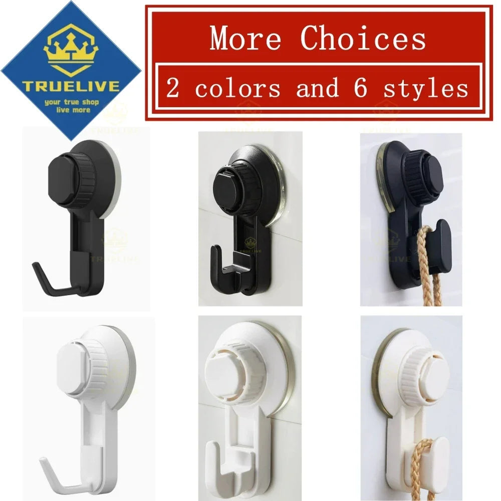 5/3/1PCS Free Punch Hook Suction Strong Suction Cup Hook Cup Clothes Hooks Bathroom Kitchen Vacuum Hook Multi-Purpose Hooks