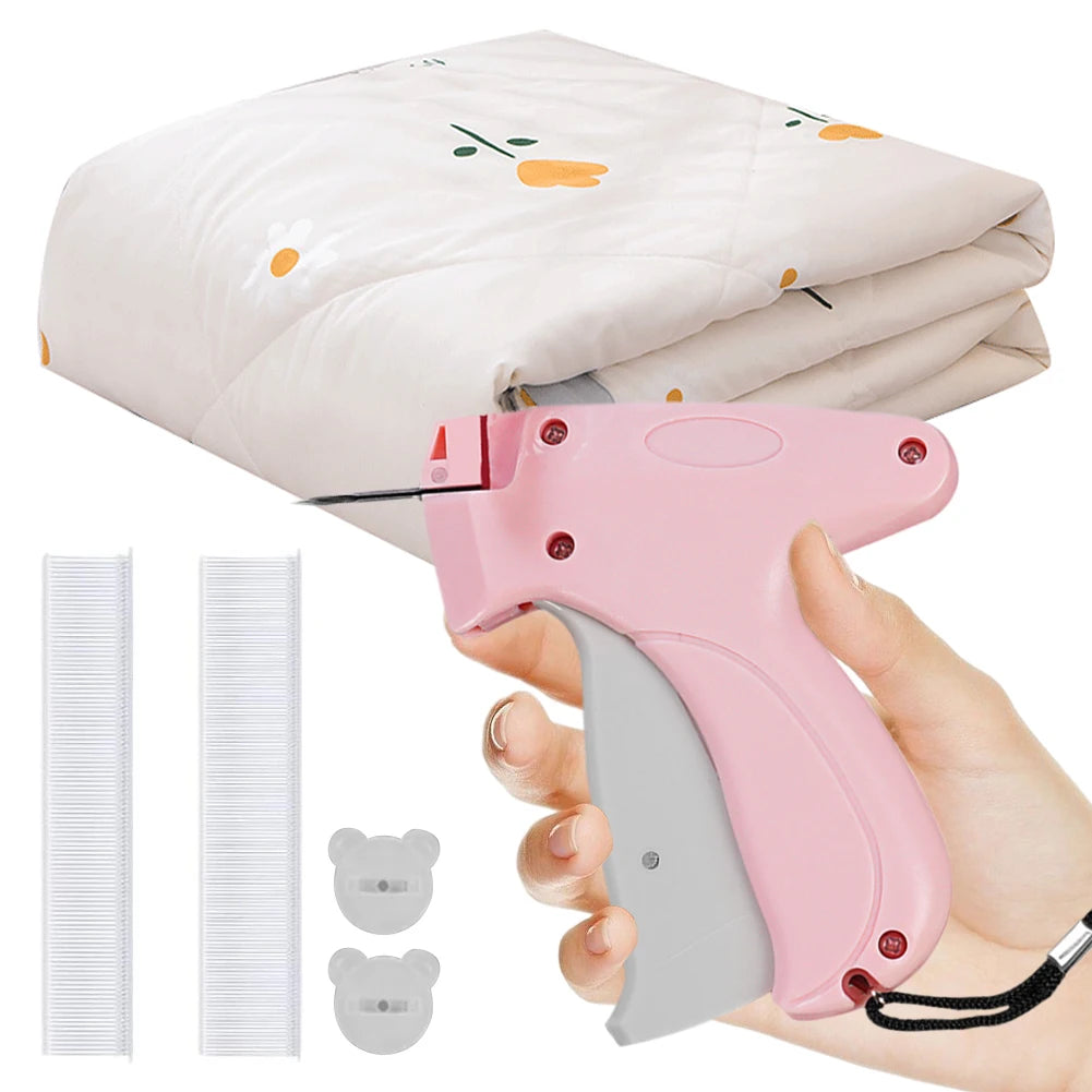 Quick Clothing Fixer with 50/100 Bear Buckles Mini Clothing Sewing Machine Portable Instant Button Garment Connector for Clothes - You Offer