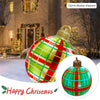 60cm Outdoor Christmas Inflatable Decorated Ball PVC Giant Big Large Balls Xmas Tree Decorations Toy Ball Without Light Ornament