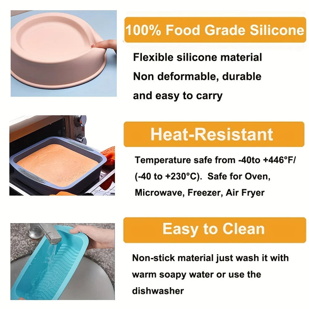30PCS Non-Stick Silicone Baking Tools Set Food Grade Heat Resistant Mold for Cake Bread Muffin Chocolate Making DIY Kitchen Tool