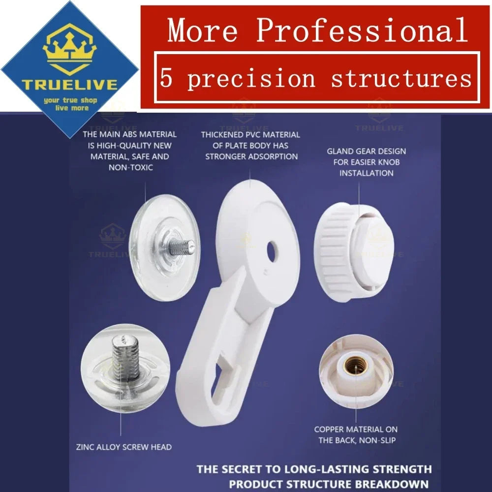 5/3/1PCS Free Punch Hook Suction Strong Suction Cup Hook Cup Clothes Hooks Bathroom Kitchen Vacuum Hook Multi-Purpose Hooks