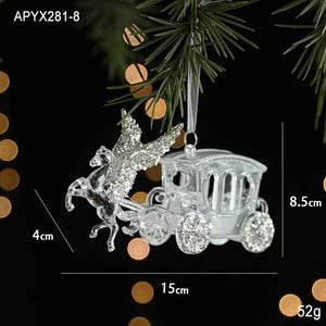 Christmas Ice Crystal Pendants, Christmas Tree Decorations, Transparent Acrylic Angels, Luxury Decorations, Scene Setting Props