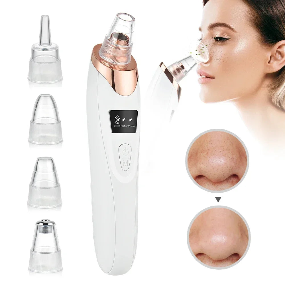Blackhead Remover Vacuum Suction USB Rechargeable Facial Pore Cleaner Spot Acne Pimple Black Head Extractor Skin Care Tool Kit