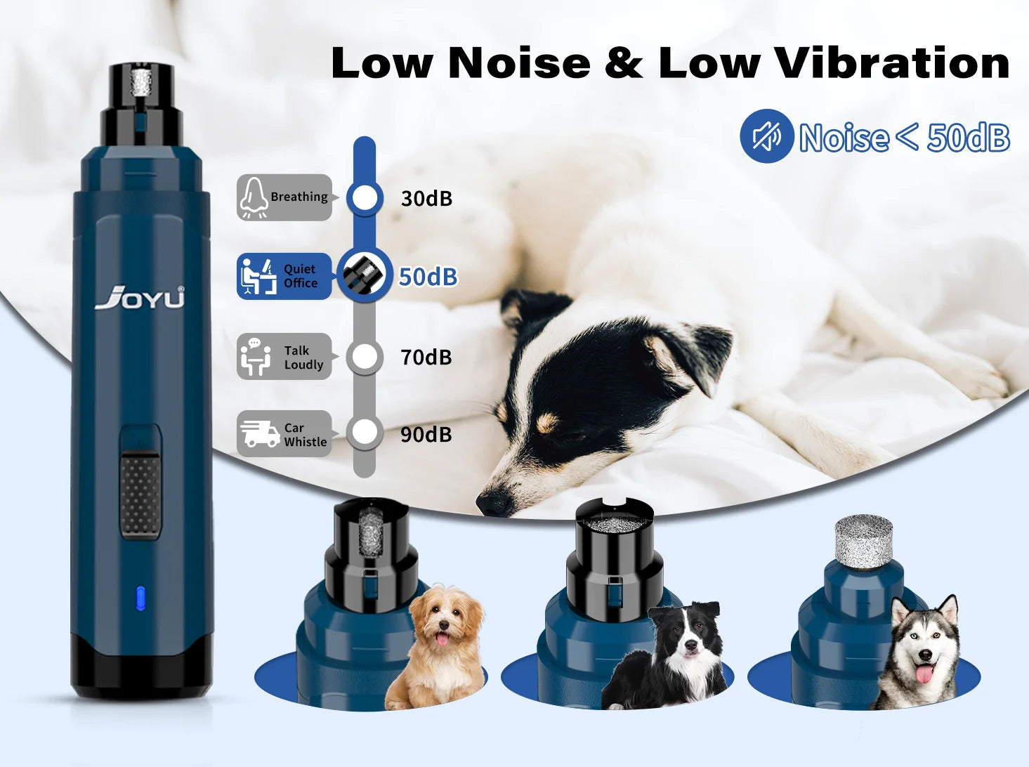 2-Speed Dog Nail Grinder  Enhanced Pet Nail Grinder Super Quiet Rechargeable Electric Dog Nail Trimmer Painless paws grooming