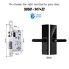Bluetooth Fingerprint Door Lock TTLock App Code Card Key Touch Screen Smart Door Lock Security Digital Electronic Lock For Home