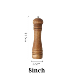5/8/10inch Wooden Salt Pepper Grinder Mill Shaker Rotor Kitchen Tool Spices Seasoning Gadget Accessory Cooking Essential Items