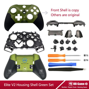 Replacement Housing Shell Kit For Xbox Elite Series 2 Controller Front Case Back Cover LB RB Bumper Button Grips Carry Bag