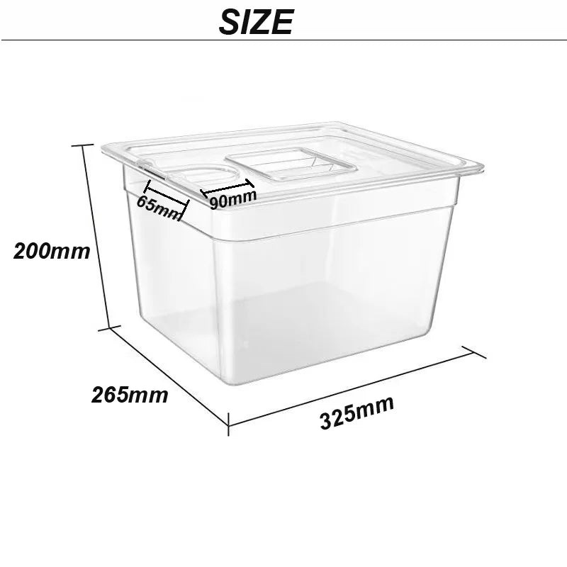 11L Sous Vide Slow Stew Pot Cookware Container For Submerged Circulation Sous Vide Accessories For Low-Temperature