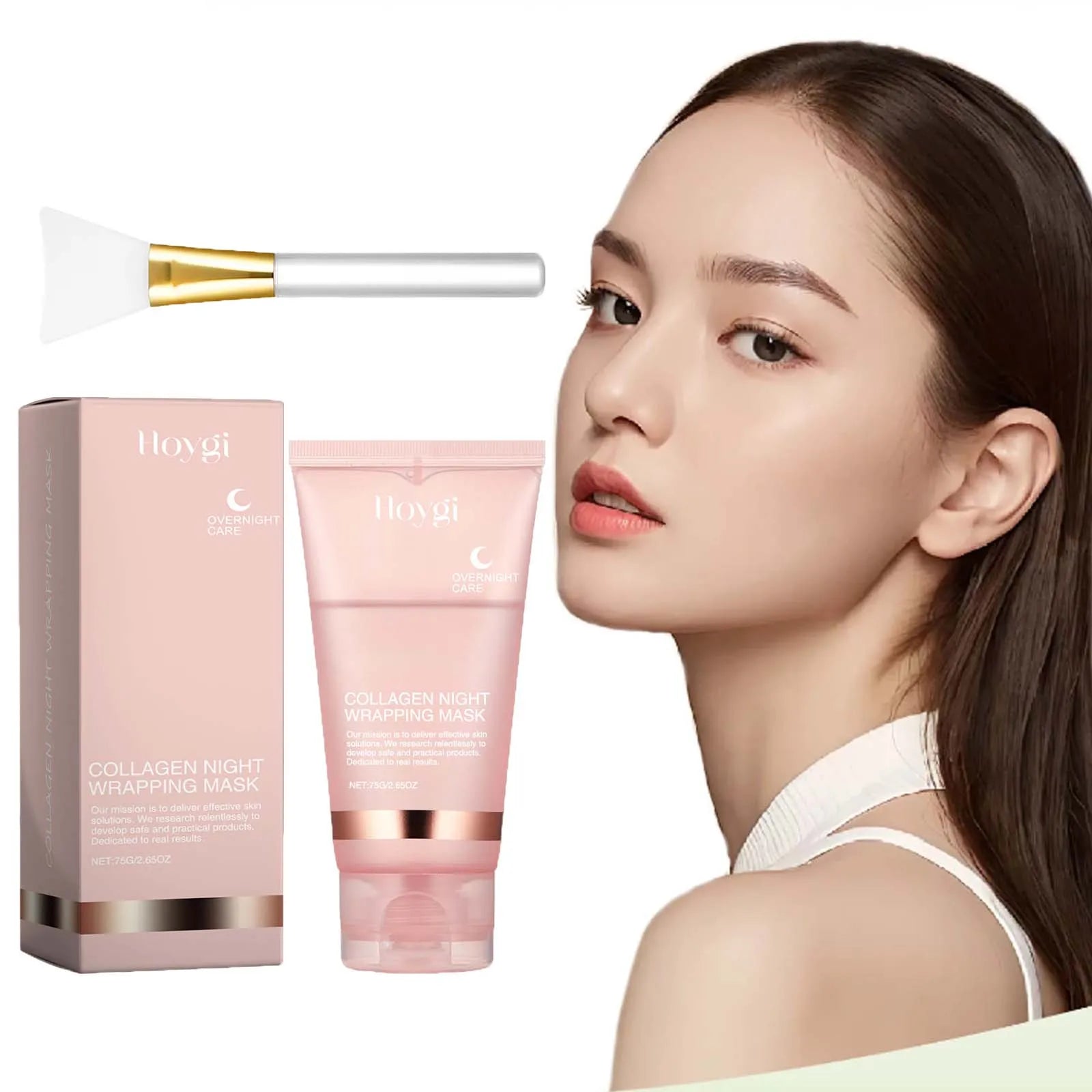 Collagen Peel-off Mask Deep Hydrating Firming Fade Fine Lines Shrink Pores Brightening Overnight Wrapping Mask Face Skin Care
