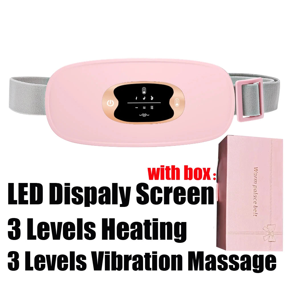 Electric Period Cramp Massager Vibrating Heating Belt for Menstrual Waist Stomach Abdominal Warm Palace Belt - You Offer