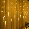 5-36M LED Curtain Icicle String Lights Christmas Garland Waterfall Outdoor Garden Decoration Fairy Light For Street Eaves Patio