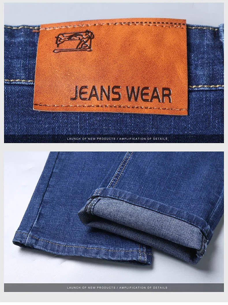 2025 NEW Men's Fashion Business Jeans Classic Style Casual Stretch Slim Jean Pants Male Brand Denim Trousers Long Pants - You Offer