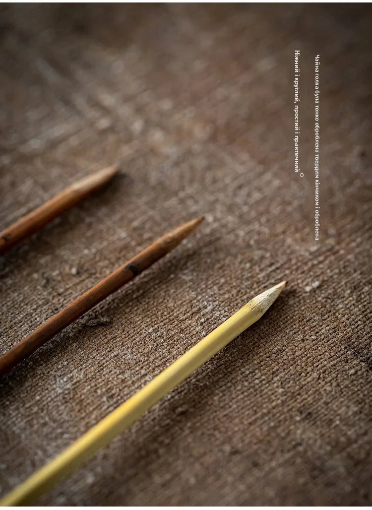 Handmade Bamboo Tea Needle Tea Spoon Tea Cone Accories Chinese Sle Retro Design Tea Ceremony Six Gentlemen Tea Set Acces...