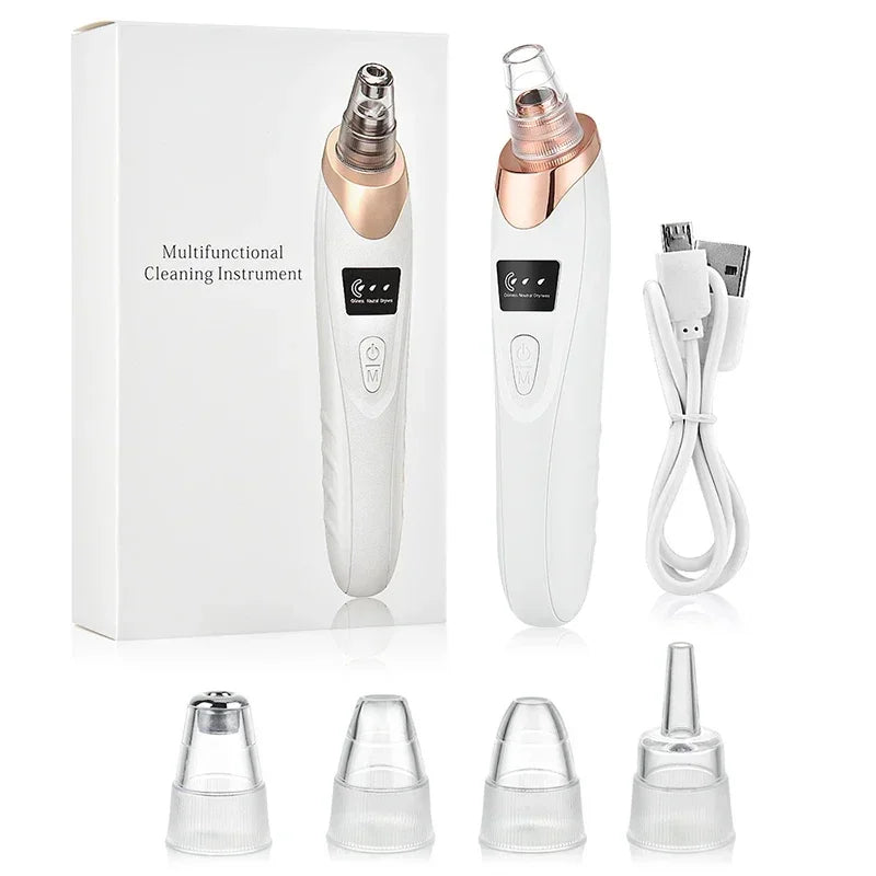 Blackhead Remover Vacuum Suction USB Rechargeable Facial Pore Cleaner Spot Acne Pimple Black Head Extractor Skin Care Tool Kit