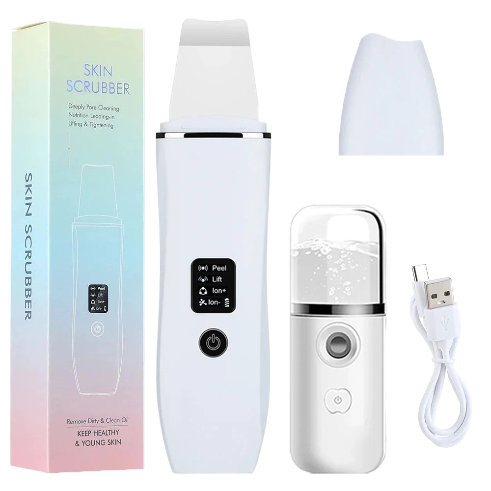 Ultrasonic Skin Scrubber Facial Deep Cleansing Blackhead Remove Ultrasonic Cleansing Cavitation Peeling Shovel Skin Scrubber