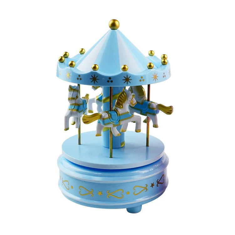 Christmas Luminous Music Carousel Ferris Wheel Christmas Eve Gift Ornament Glowing Carouse Xmas Party Night Light Decoration
