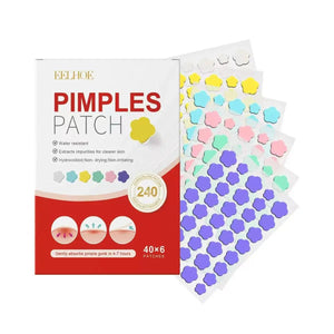 240pcs New Pimple Patch Acne Patches Heart/Star/Flower/Round Shape Acne Dots Patches Moisturizes for Covering Zits and Blemishes
