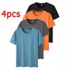 Plus Size T-Shirt Men 5XL 6XL 7XL 110-175kg Sport Quick Dry Breathable Running Gym Tees Round Neck Short Sleeve Oversized Tops