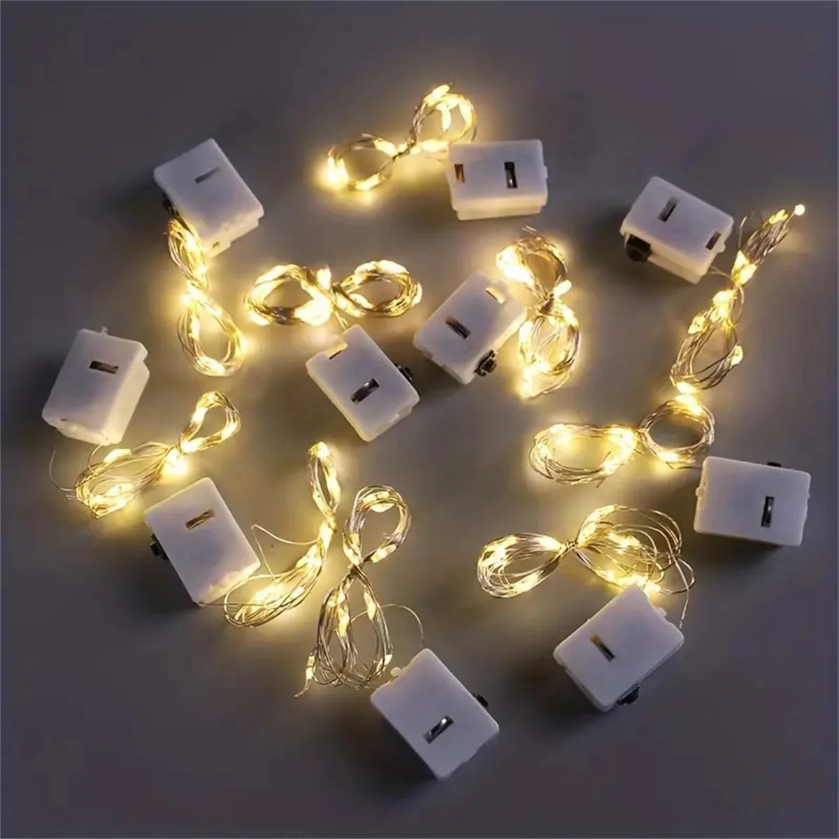 4/10/40 LED battery string lights, waterproof copper wire 6.6ft 20 LED starry sky lights, used for party and bouquet decoration