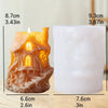 Magic House Relief Cylinder Candle Silicone Mold Halloween Gift Magic Elf Castle Cylinder Resin Mould Devil House Gypsum Molds