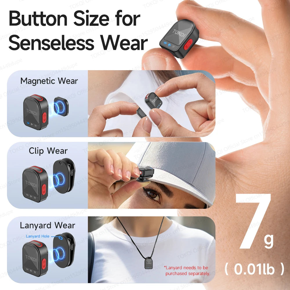 Mini Wireless Lavalier Microphone Bluetooth Magnetic Mic for Iphone Android Mobile Live Streaming Recording Vlog Video, Gaming