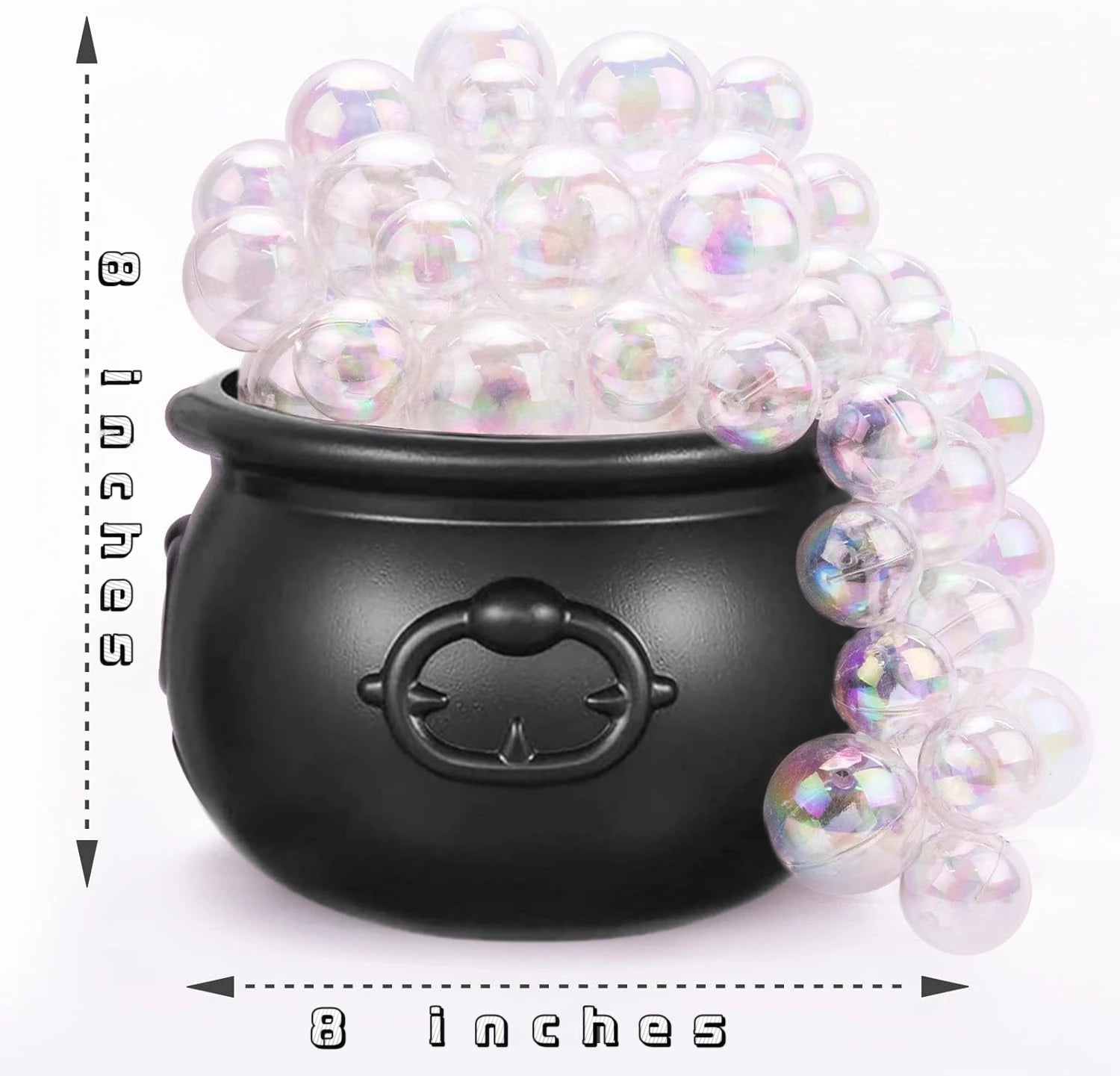 Black Plastic Witches Cauldron Halloween Decorations Indoor ,Black Plastic Bowl Decoration for Home Kitchen Room Party Table