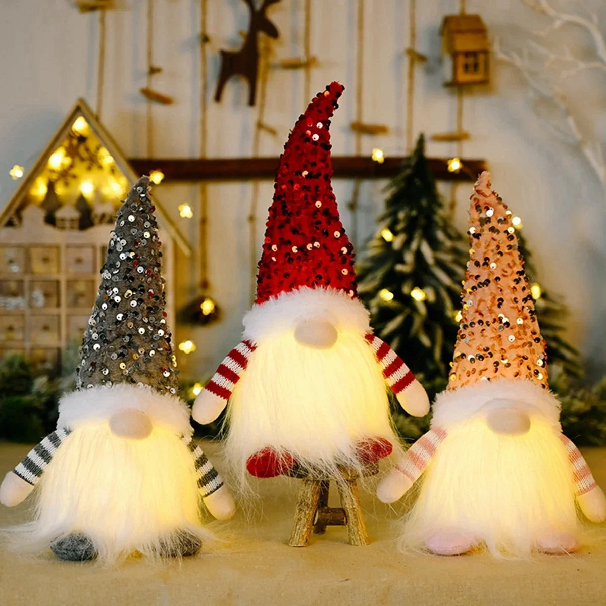 1~4PCS 2025 Christmas Decoration for Home Santa Claus Doll 30cm Navidad Party Decor Xmas Ornaments New Year Gift
