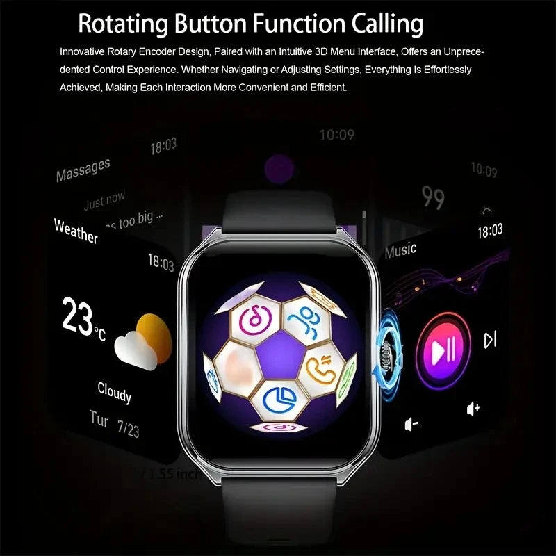 New Ultra Thin Smart Watch men 1.96" AMOLED 360*360 HD Pixel Display Always Show Time Call Reminder Smartwatch Ladies For huawei