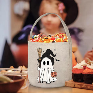 1Pcs Halloween Trick or Treat Bag Horror Season Candy Bucket Fall Holiday Gift for Kids Home Decor Cute Ghost Pumpkin Basket