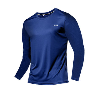 Summer Ice Silk Long Sleeve T-Shirt Men 2025-26 New Quick Dry Breathable Air Conditioning Outdoor Sun Protection Running Outer Wear