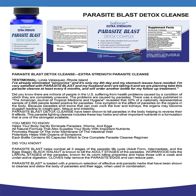 Balincer -Detoxify and Support Intestinal Health with Compound Vitamin - Eliminate Internal Parasites and Protect Immune Health