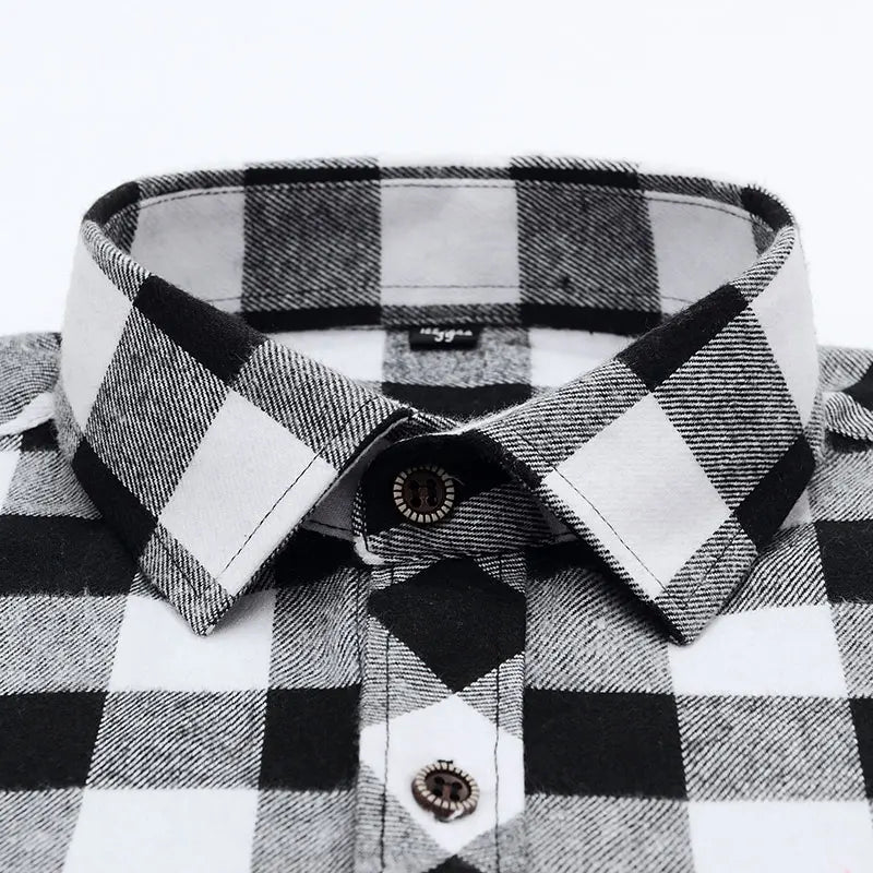 High Quality Soft Comfortable Casual Shirts Men Autumn Spring Long Sleeve Fashion Flannel Plaid Male Camisas Christmas Men Shirt